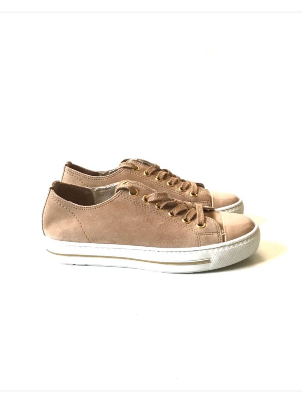 NEW Paul Green Sophie Low Top Sneakers Trainers Womens 5 7.5 Sahara Tan Lace Up - Picture 4 of 13